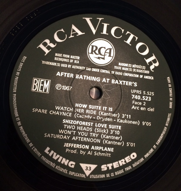 Jefferson Airplane - After Bathing At Baxter's | RCA Victor (740.523) - 3