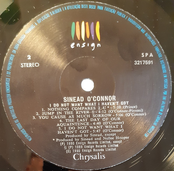 Sinéad O'Connor - I Do Not Want What I Haven't Got | Ensign (3217591) - 4