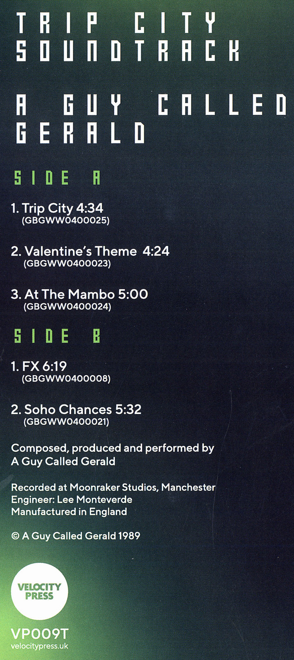 A Guy Called Gerald - Trip City | Velocity Press (VP009T) - 2