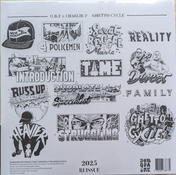O.B.F. & Charlie P - Ghetto Cycle | Dubquake Records (DBQKLP18) - 2