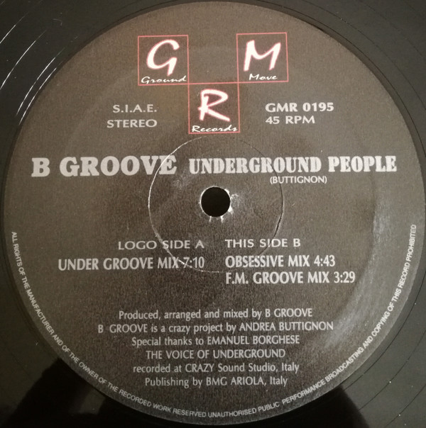 B Groove - Underground People | Ground Move Records (GMR 0195) - 3
