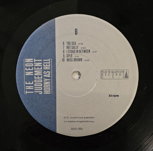 The Neon Judgement - Horny As Hell | Play It Again Sam Records USA (BIUS 1005) - 4 The Neon Judgement - Horny As Hell | Play It Again Sam Records USA (BIUS 1005) - 4