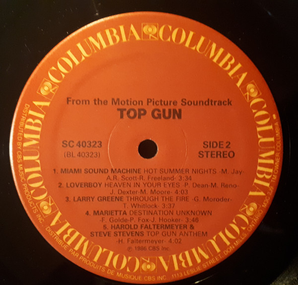 Various - Top Gun Original Motion Picture Soundtrack | Columbia (SC 40323) - 4 Various - Top Gun Original Motion Picture Soundtrack | Columbia (SC 40323) - 4