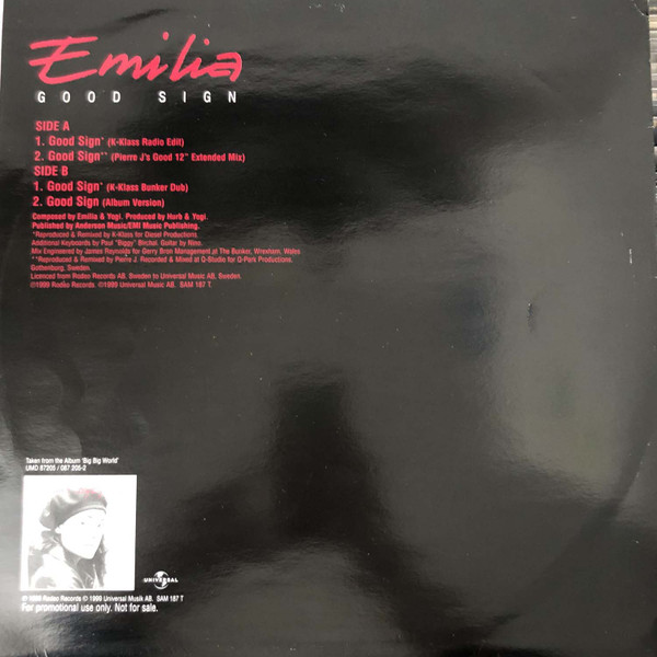 Emilia - Good Sign | Universal Records (SAM 187 T) - main