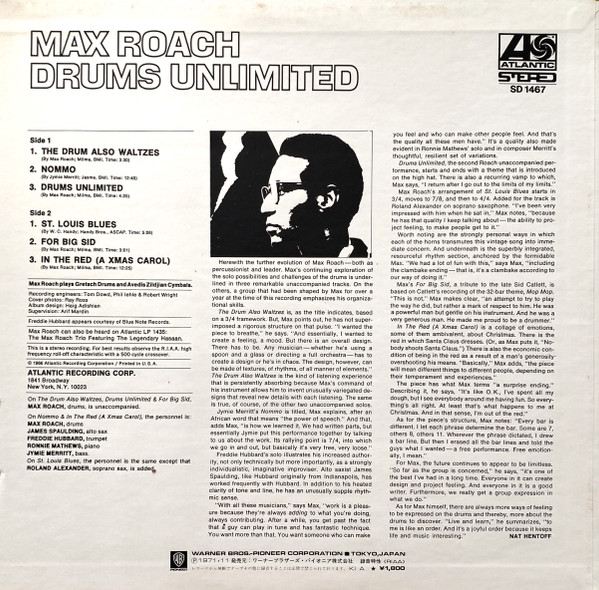 Max Roach - Drums Unlimited | Atlantic (P-6035A) - 3 Max Roach - Drums Unlimited | Atlantic (P-6035A) - 3