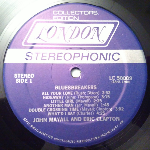 John Mayall With Eric Clapton - Blues Breakers | London Records (LC 50009) - 3 John Mayall With Eric Clapton - Blues Breakers | London Records (LC 50009) - 3
