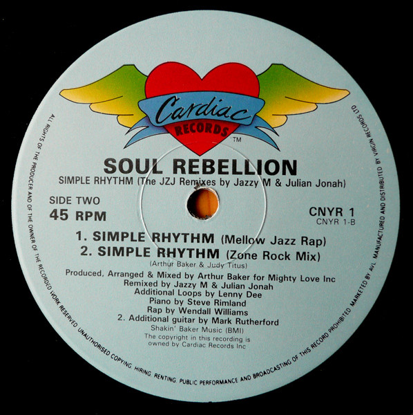 Soul Rebellion - Simple Rhythm (The JZJ Remixes) | Cardiac Records (CNYR 1) - 4 Soul Rebellion - Simple Rhythm (The JZJ Remixes) | Cardiac Records (CNYR 1) - 4