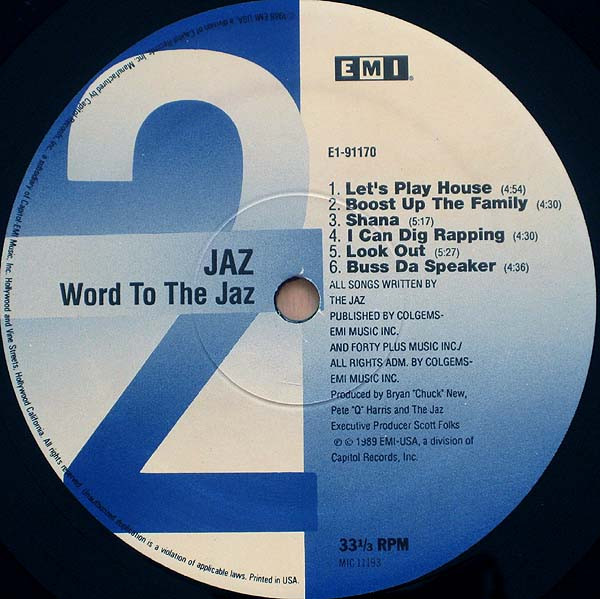 The Jaz - Word To The Jaz | EMI (E1-91170) - 4