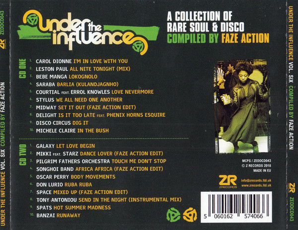 Faze Action - Under The Influence Volume Six (A Collection Of Rare Soul & Disco) | Z Records (ZEDDCD043) - 2