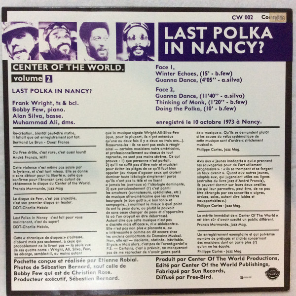 Center Of The World - Last Polka In Nancy? Volume 2 | Center Of The World (CW 002) - 2 Center Of The World - Last Polka In Nancy? Volume 2 | Center Of The World (CW 002) - 2