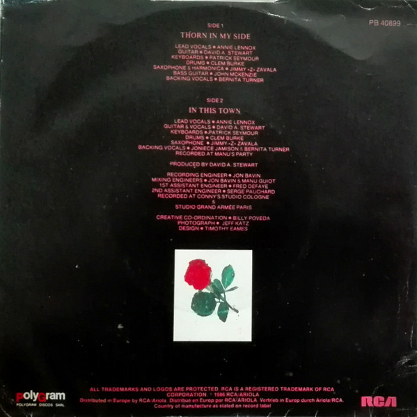 Eurythmics - Thorn In My Side | RCA (PB 40899) - 2
