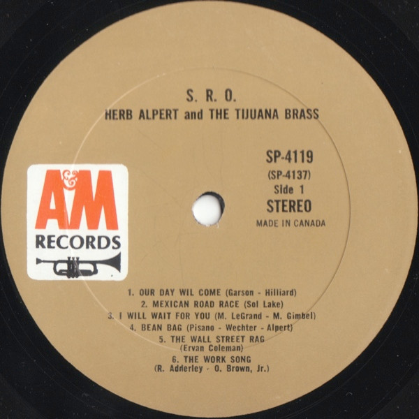 Herb Alpert & The Tijuana Brass - S.R.O. | A&M Records (SP 4119) - 4