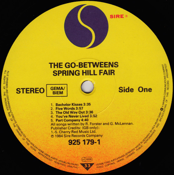The Go-Betweens - Spring Hill Fair | Sire (925 179-1) - 3