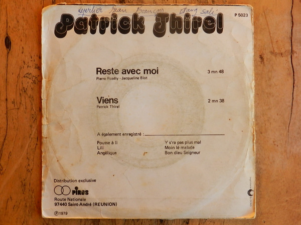 Patrick Thirel - Reste Avec Moi / Viens | Piros (P 5023) - 2