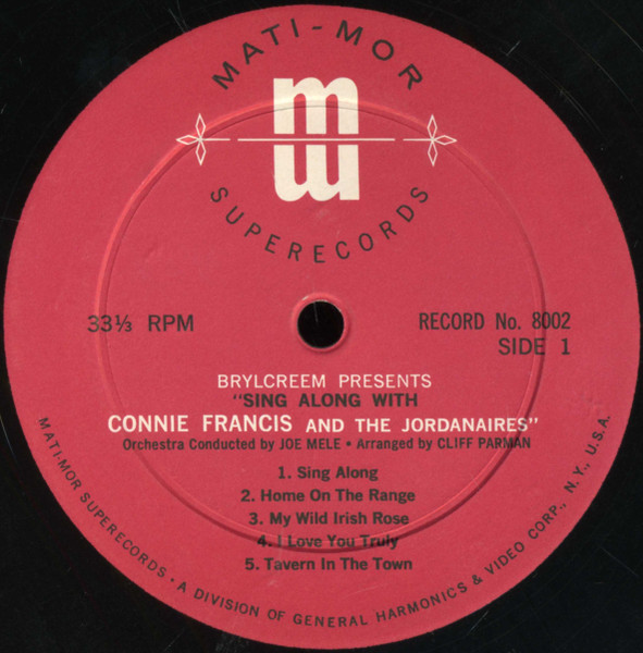 Connie Francis - Sing Along With Connie Francis | Mati-Mor Superecords (8002) - 3