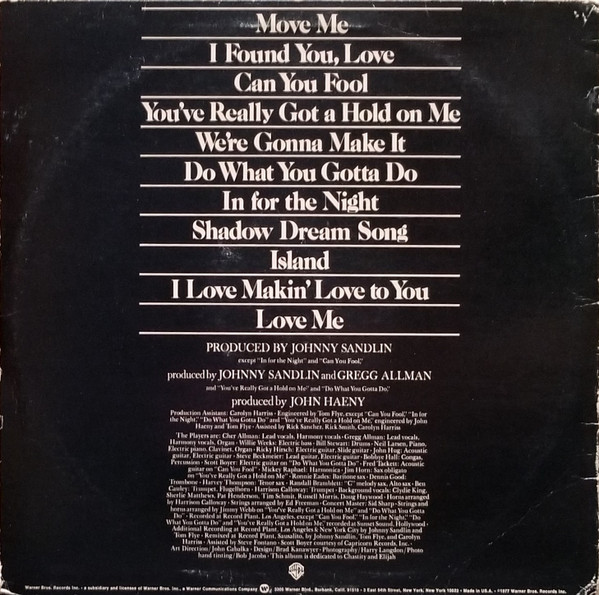 Allman And Woman - Two The Hard Way | Warner Bros. Records (BSK 3120) - 2