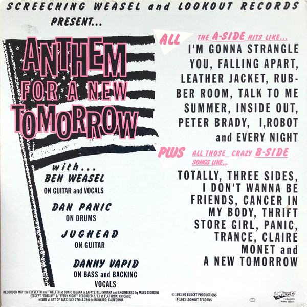 Screeching Weasel - Anthem For A New Tomorrow | Lookout! Records (LOOKOUT 76) - 2
