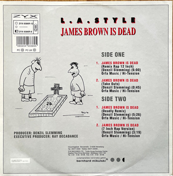 L.A. Style - James Brown Is Dead (Remix) | ZYX Records (ZYX 6586R-12) - 4