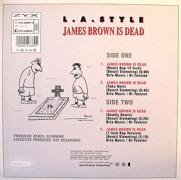 L.A. Style - James Brown Is Dead (Remix) | ZYX Records (ZYX 6586R-12) - 2