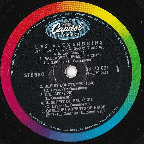 Les Alexandrins - Les Alexandrins [Vinyl] | Capitol Records (SN 70.021) - 3