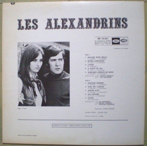 Les Alexandrins - Les Alexandrins [Vinyl] | Capitol Records (SN 70.021) - 2