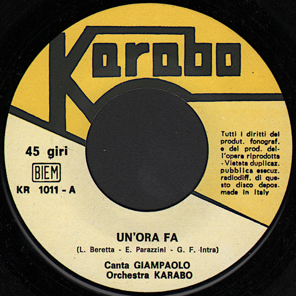 Giampaolo - Un'Ora Fa / Una Famiglia | Karabo (KR 1011) - 3