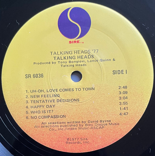 Talking Heads - Talking Heads: 77 | Sire (SR 6036) - 3 Talking Heads - Talking Heads: 77 | Sire (SR 6036) - 3