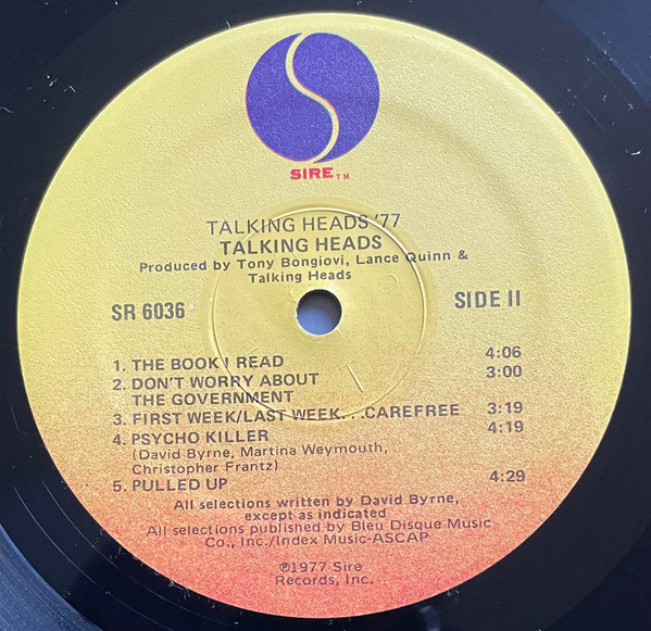 Talking Heads - Talking Heads: 77 | Sire (SR 6036) - 4 Talking Heads - Talking Heads: 77 | Sire (SR 6036) - 4