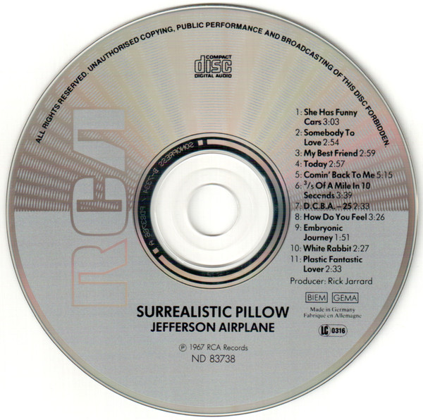 Jefferson Airplane - Surrealistic Pillow | RCA (ND 83738) - 3 Jefferson Airplane - Surrealistic Pillow | RCA (ND 83738) - 3