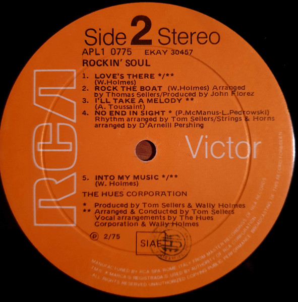 The Hues Corporation - Rockin' Soul | RCA (APL1-0775) - 4