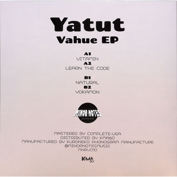 Yatut - Vahue EP | Minor Notes Recordings (MNRV010) - 2