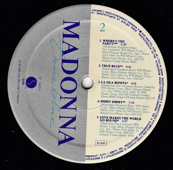 Madonna - True Blue | Sire (92 5442-1) - 2