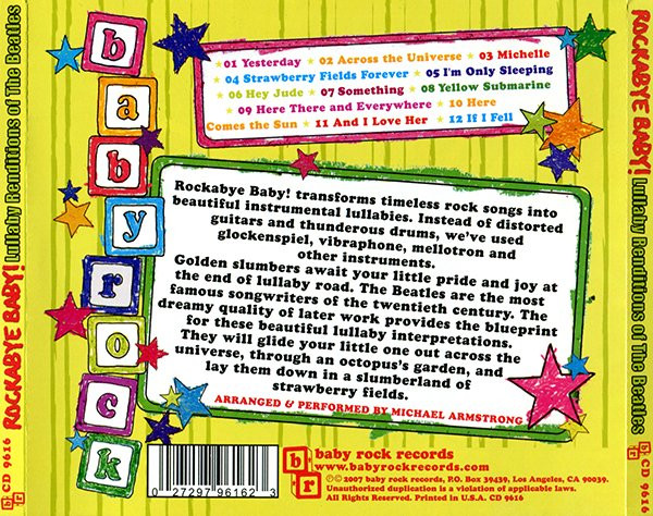Michael Armstrong - Rockabye Baby! Lullaby Renditions Of The Beatles [CD] | Baby Rock Records (CD 9616) - 2