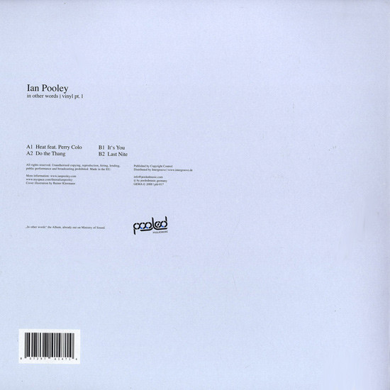 Ian Pooley - In Other Words Vinyl Pt.1 | Pooledmusic (pld-017) - 2
