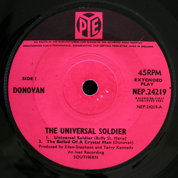 Donovan - The Universal Soldier | Pye Records (NEP.24219) - 3 Donovan - The Universal Soldier | Pye Records (NEP.24219) - 3