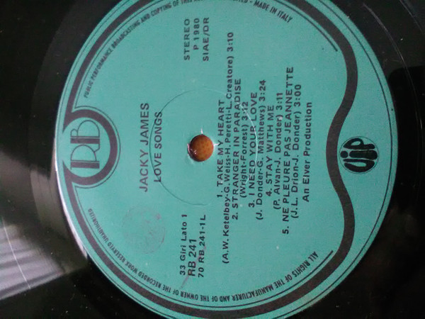 Jacky James - Love Songs | Record Bazaar (RB 241) - 3