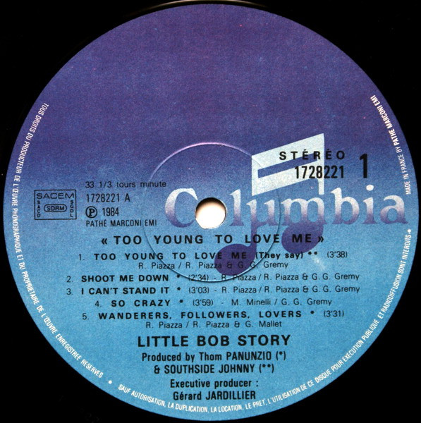 Little Bob Story - Too Young To Love Me | Columbia (1728221) - 3