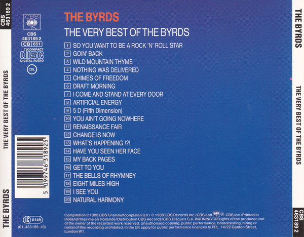 The Byrds - The Very Best Of The Byrds | CBS (463189 2) - 2 The Byrds - The Very Best Of The Byrds | CBS (463189 2) - 2