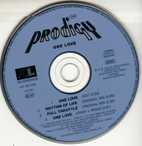 The Prodigy - One Love | XL Recordings (INT 827.909) - 3