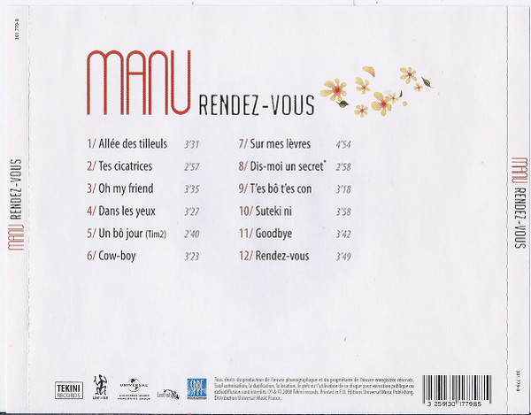 Manu - Rendez-vous | Universal Music (301 779-8) - 2