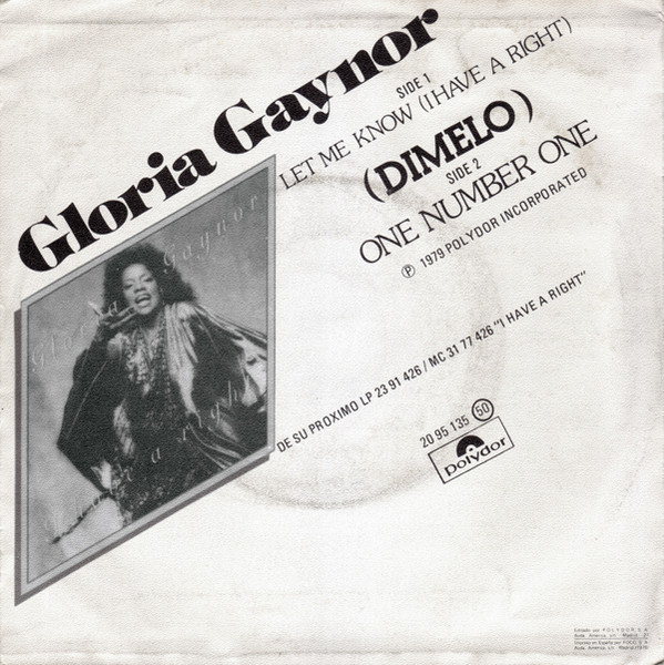 Gloria Gaynor - Let Me Know (I Have A Right) = Dímelo | Polydor (20 95 135) - 2