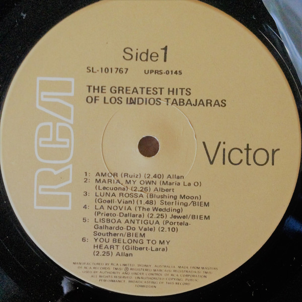 Los Indios Tabajaras - The Greatest Hits Of Los Indios Tabajaras | RCA Victor (SL101767) - 3 Los Indios Tabajaras - The Greatest Hits Of Los Indios Tabajaras | RCA Victor (SL101767) - 3