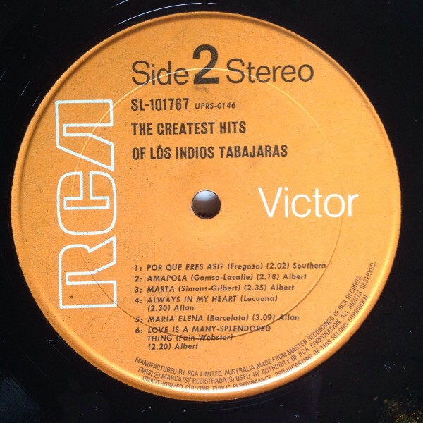 Los Indios Tabajaras - The Greatest Hits Of Los Indios Tabajaras | RCA Victor (SL101767) - 4 Los Indios Tabajaras - The Greatest Hits Of Los Indios Tabajaras | RCA Victor (SL101767) - 4