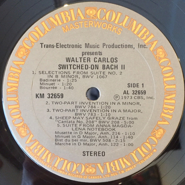 Walter Carlos - Switched-On Bach II | Columbia Masterworks (KM 32659) - 3 Walter Carlos - Switched-On Bach II | Columbia Masterworks (KM 32659) - 3