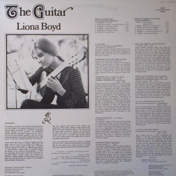 Liona Boyd - The Guitar | Boot Records (BMC-3002) - 2 Liona Boyd - The Guitar | Boot Records (BMC-3002) - 2