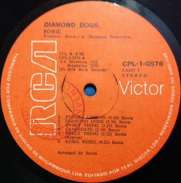 David Bowie - Diamond Dogs | RCA Victor (CPL-1-0576) - 3