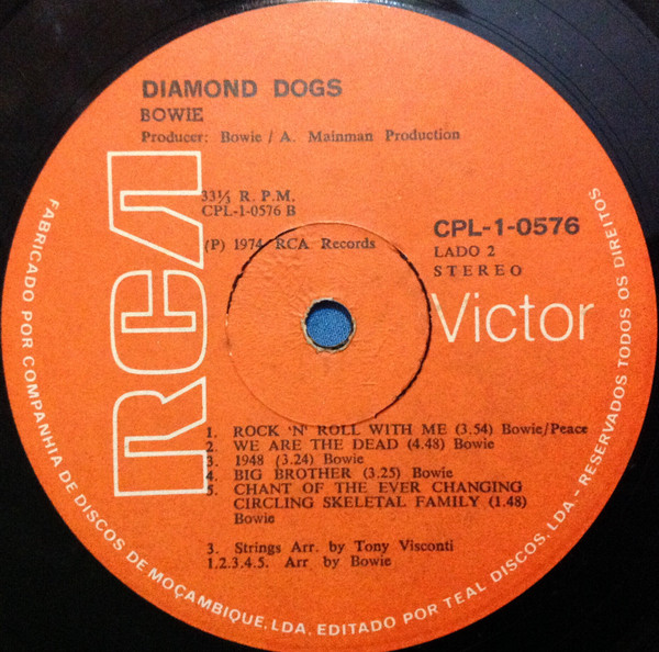 David Bowie - Diamond Dogs | RCA Victor (CPL-1-0576) - 4