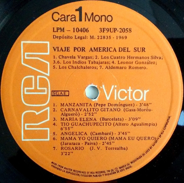 Various - Viaje Por America Del Sur | RCA Victor (LPM-10406) - 4 Various - Viaje Por America Del Sur | RCA Victor (LPM-10406) - 4