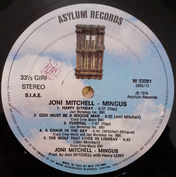 Joni Mitchell - Mingus | Asylum Records (W 53091) - 2 Joni Mitchell - Mingus | Asylum Records (W 53091) - 2