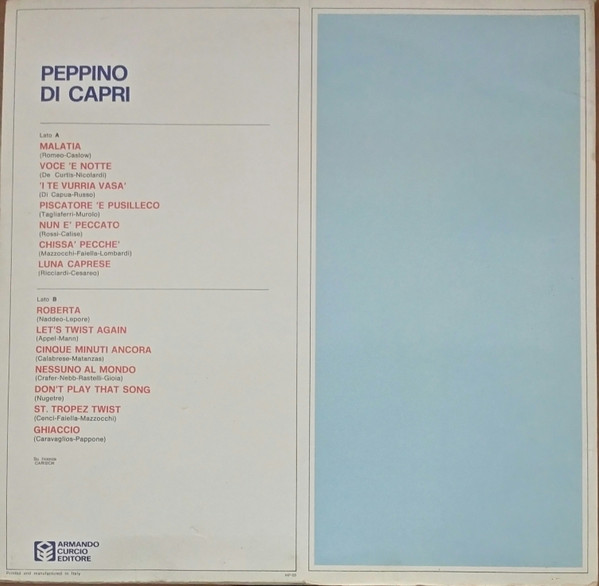 Peppino Di Capri - Peppino Di Capri | Armando Curcio Editore (HP-03) - 2